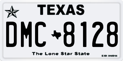 TX license plate DMC8128