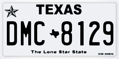 TX license plate DMC8129