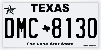 TX license plate DMC8130