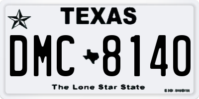 TX license plate DMC8140