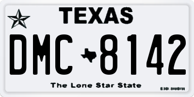 TX license plate DMC8142