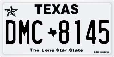 TX license plate DMC8145