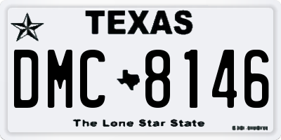 TX license plate DMC8146