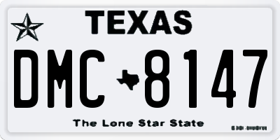 TX license plate DMC8147