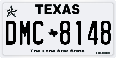 TX license plate DMC8148