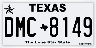 TX license plate DMC8149