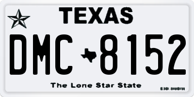 TX license plate DMC8152
