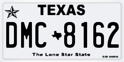 TX license plate DMC8162