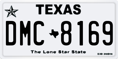 TX license plate DMC8169