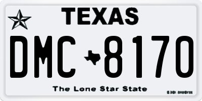 TX license plate DMC8170