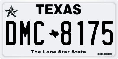 TX license plate DMC8175