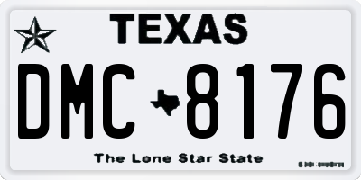 TX license plate DMC8176