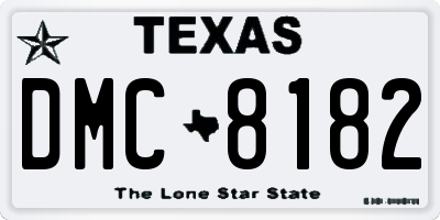 TX license plate DMC8182