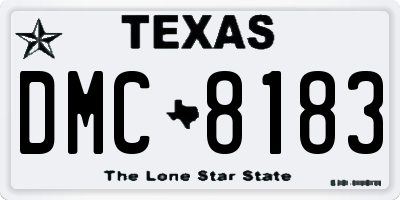 TX license plate DMC8183