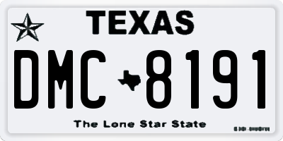 TX license plate DMC8191