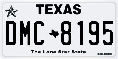 TX license plate DMC8195