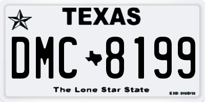 TX license plate DMC8199