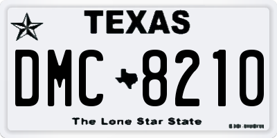 TX license plate DMC8210