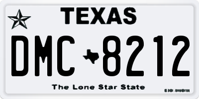 TX license plate DMC8212