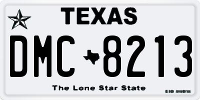 TX license plate DMC8213