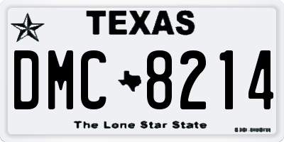 TX license plate DMC8214
