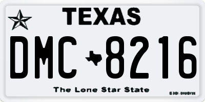 TX license plate DMC8216