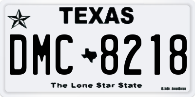 TX license plate DMC8218