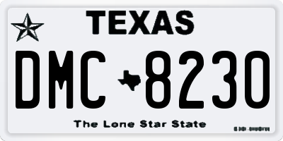 TX license plate DMC8230