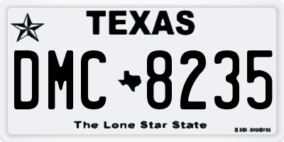 TX license plate DMC8235