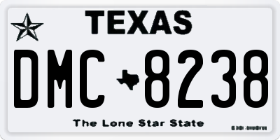 TX license plate DMC8238