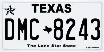 TX license plate DMC8243