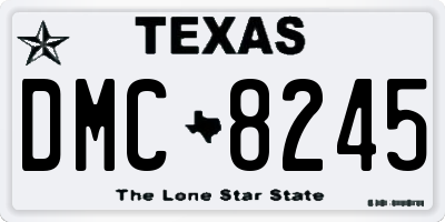 TX license plate DMC8245