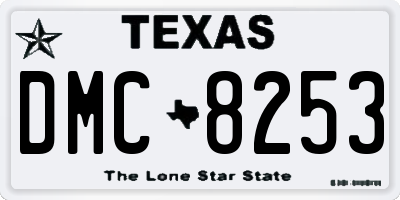 TX license plate DMC8253