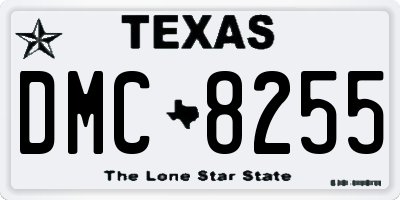 TX license plate DMC8255