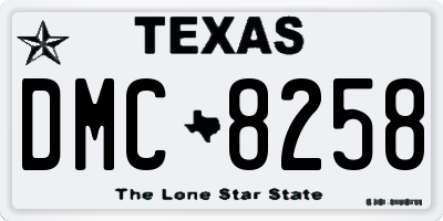 TX license plate DMC8258
