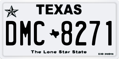 TX license plate DMC8271