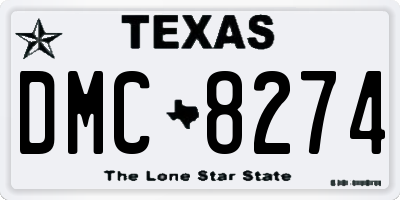 TX license plate DMC8274