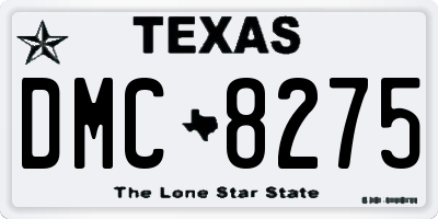TX license plate DMC8275