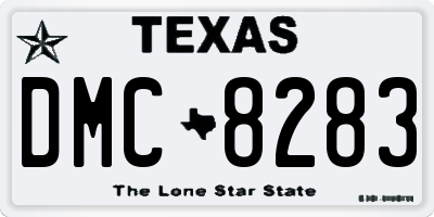 TX license plate DMC8283