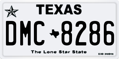 TX license plate DMC8286