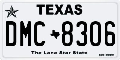 TX license plate DMC8306