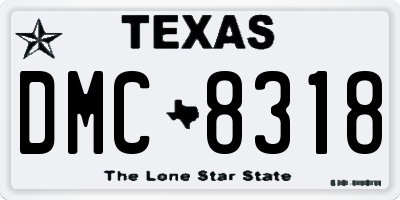 TX license plate DMC8318
