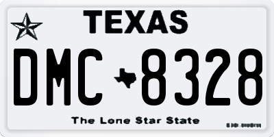 TX license plate DMC8328