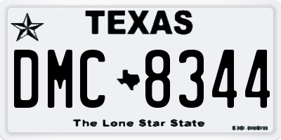 TX license plate DMC8344