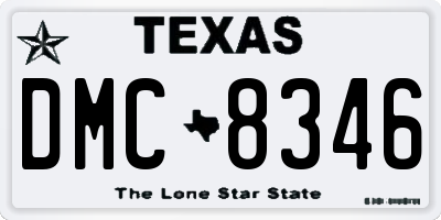 TX license plate DMC8346