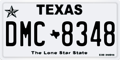 TX license plate DMC8348