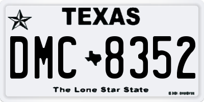 TX license plate DMC8352