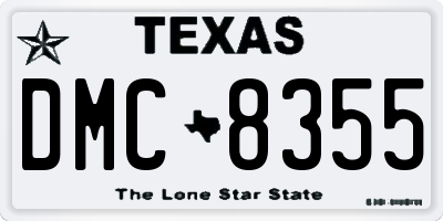 TX license plate DMC8355