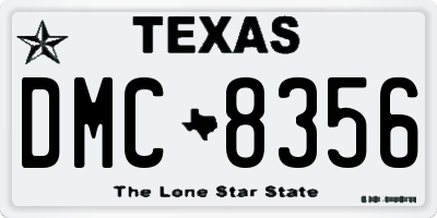 TX license plate DMC8356