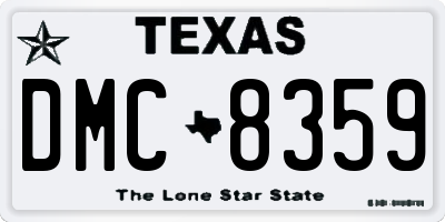 TX license plate DMC8359